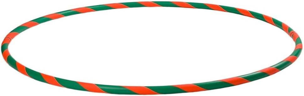 Bunter Hula Hoop Reifen, faltbar, Ø90/95/100cm Grün-Orange Ø100cm, Grün-Orange Ø100cm