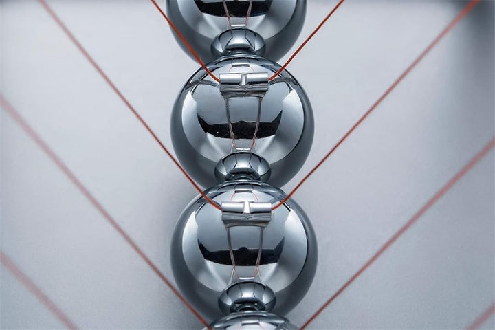 CERROPI Newton Cradle | Newton Pendel Hochwertig | Kugelstosspendel Unendlich mit 7 Kuglen | Klassic