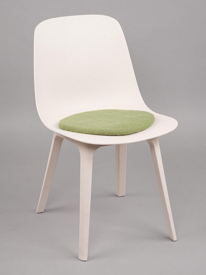 myfelt Flache Filz Sitzauflage, Filz Stuhlauflage - Kaspar - rund, Ø 36 cm, Dunkelgrün, Dunkelgrün