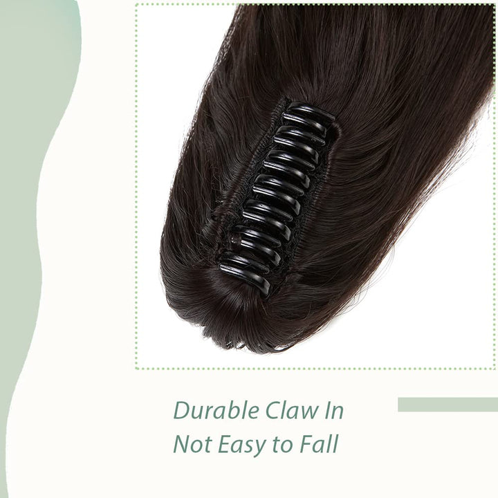 SEGO 45cm Pferdeschwanz Haarverlängerung Ponytail Haarteil Zopf Clip in Extensions Voluminös Claw on