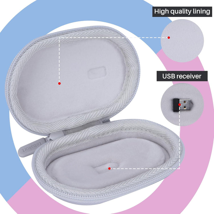 Lebakort Hart Reise Schutz Hülle Etui Tasche für Logitech Pebble Mouse 2 M350s M350 M355 i345 Schlan