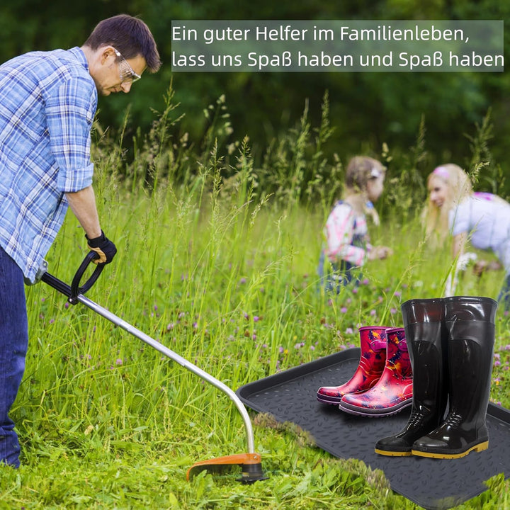Schuhwanne - Grosse Schuhabtropfschale für Schuhregal Outdoor, Auffangwanne aus Kunststoff, Abtropfs