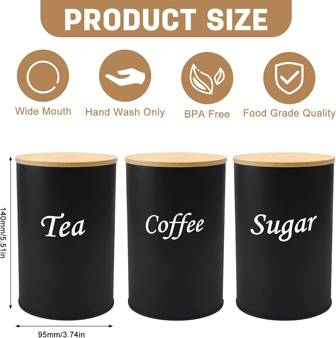 3 Stück Kaffeedose Luftdicht 500g, 500ML Kaffeebohnen Behälter, Kaffeebehälter Luftdicht für Kaffeeb