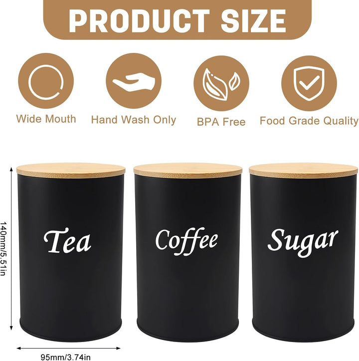 3 Stück Kaffeedose Luftdicht 500g, 500ML Kaffeebohnen Behälter, Kaffeebehälter Luftdicht für Kaffeeb