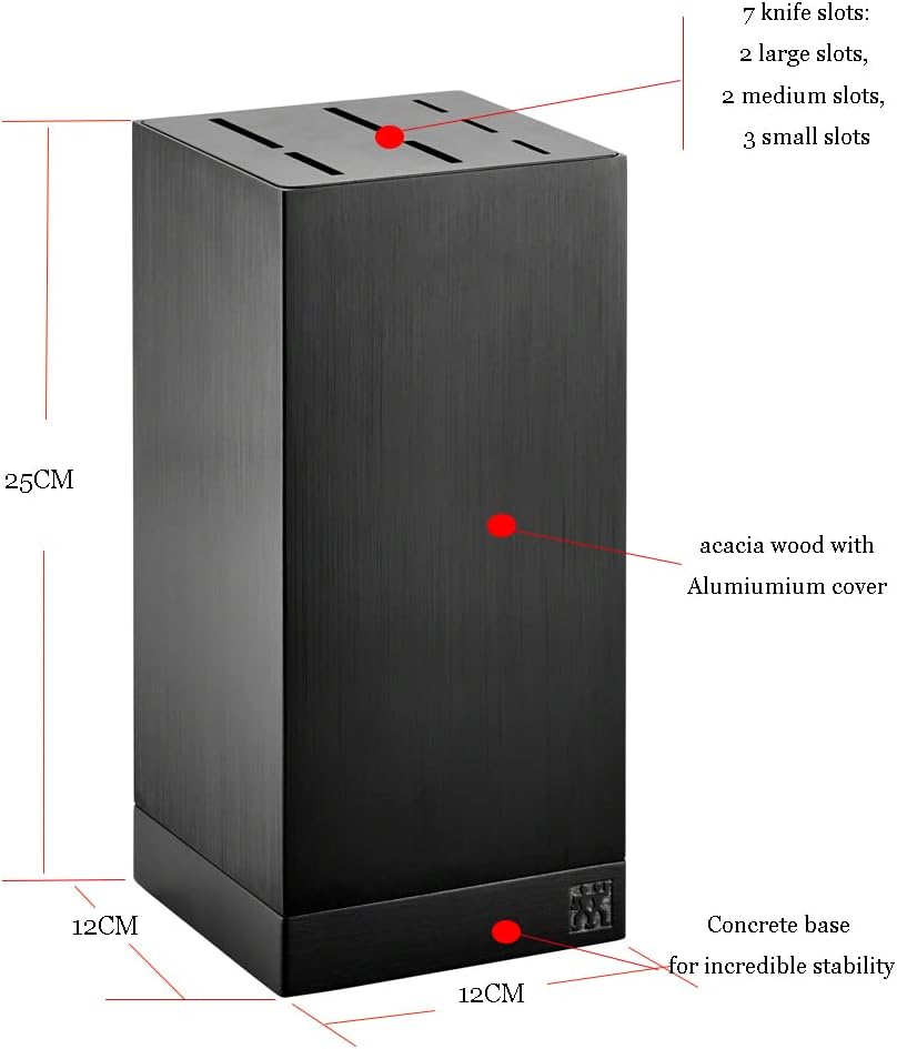 Zwilling Messerblock Aluminium - 25 cm x 12 cm x 12 cm