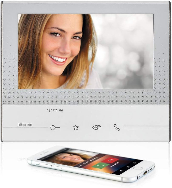 BTicino, Flex ONE Video-Türsprechanlagen-Set, SFERA inkl. ekey-Fingerprint mit 2-Kanal-Auswerteeinhe