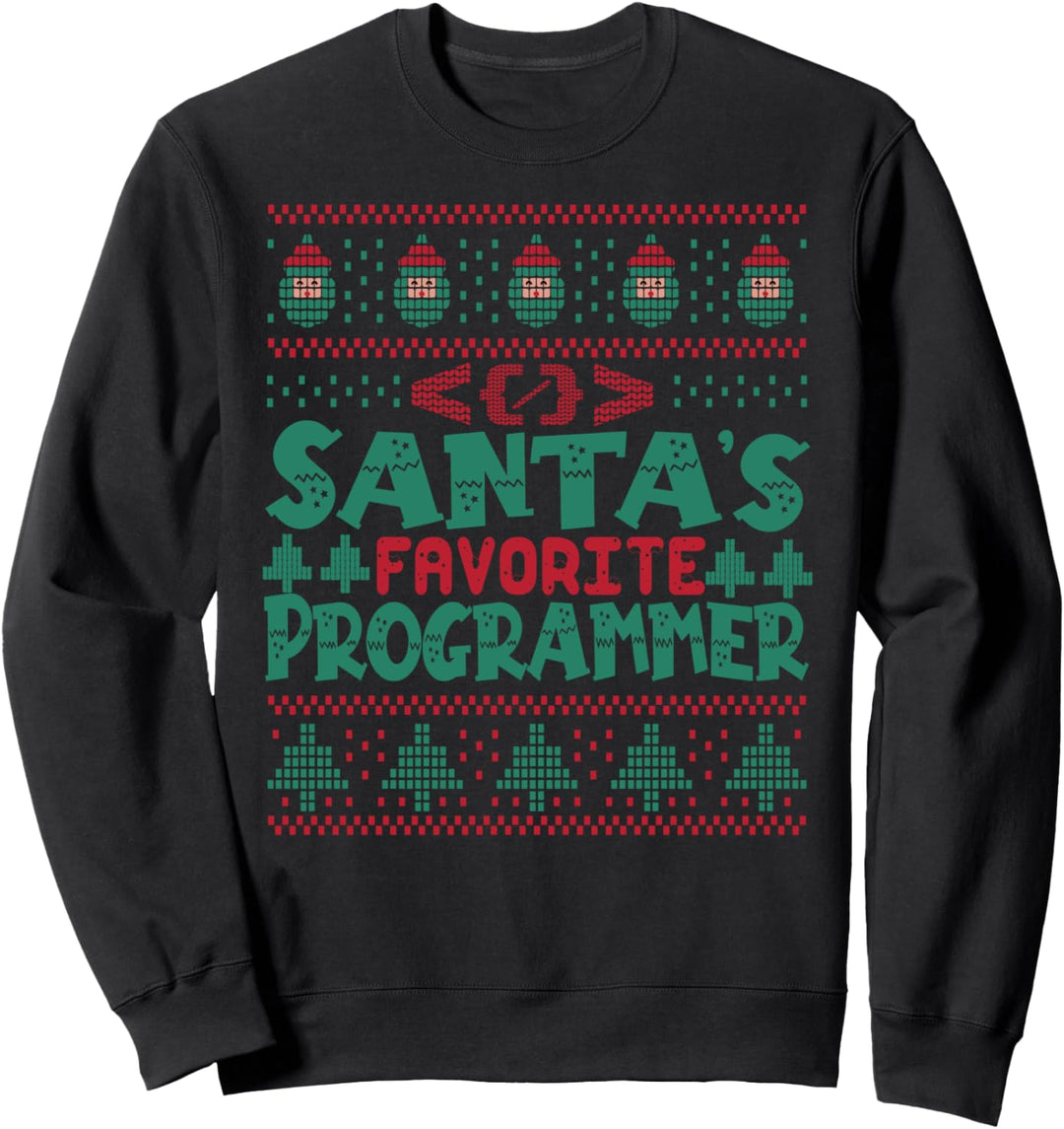 Santa's Favorite Programmer - Funny Christmas Sweatshirt