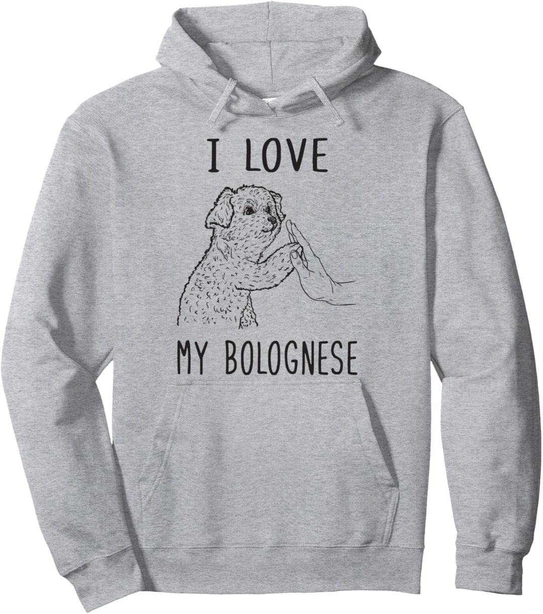 Ich liebe meinen bolognesischen Vater Bolognese Mom Bolognese Dog Pullover Hoodie