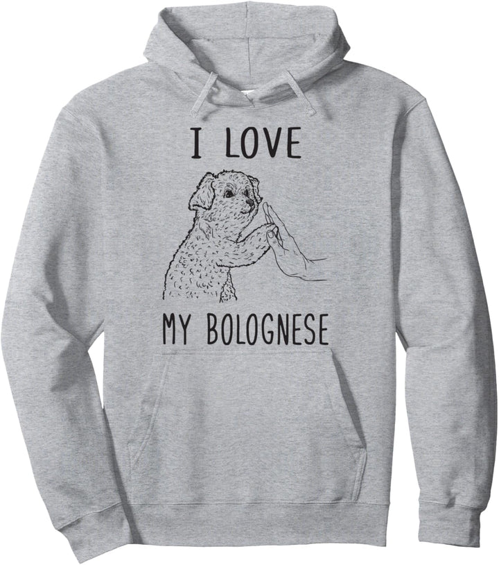 Ich liebe meinen bolognesischen Vater Bolognese Mom Bolognese Dog Pullover Hoodie