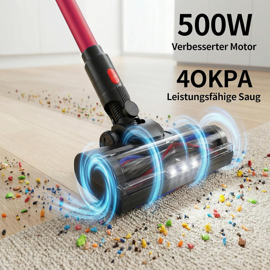 Akku-Staubsauger, Handstaubsauger mit verwicklungsfreiem Design, bis zu 45 Minuten Laufzeit, Starke