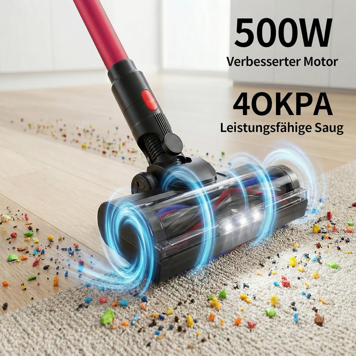 Akku-Staubsauger, Handstaubsauger mit verwicklungsfreiem Design, bis zu 45 Minuten Laufzeit, Starke