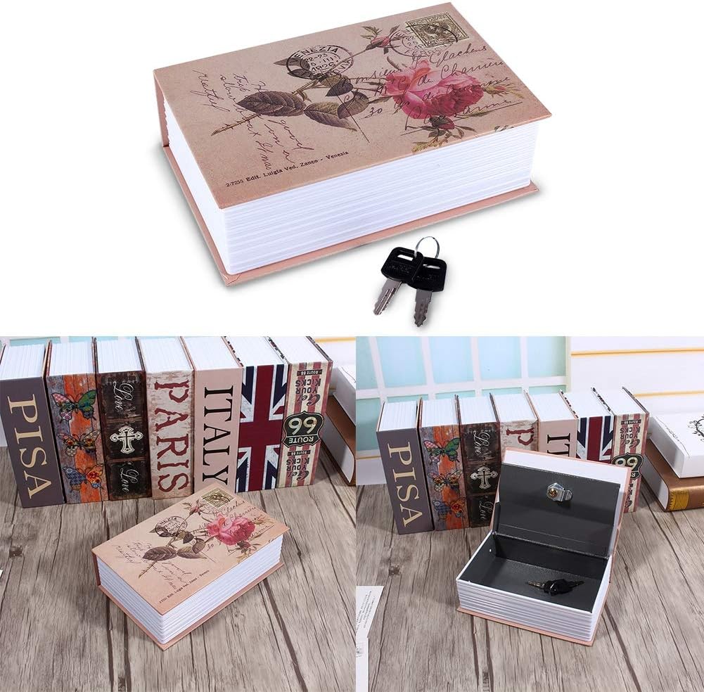 Buchtresor mit Schlüsselschloss, Geldkassetten Geldaufbewahrung – Home Dictionary Diversion Safe Loc