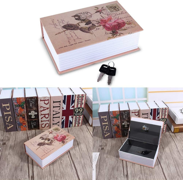 Buchtresor mit Schlüsselschloss, Geldkassetten Geldaufbewahrung – Home Dictionary Diversion Safe Loc