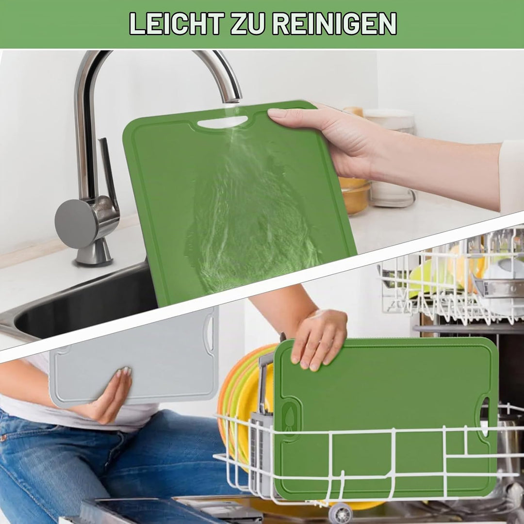 Gintan Flexibles TPU Schneidebrett, BPA-frei, mit Messer- und Saftrille, kratzfeste flexible Schneid