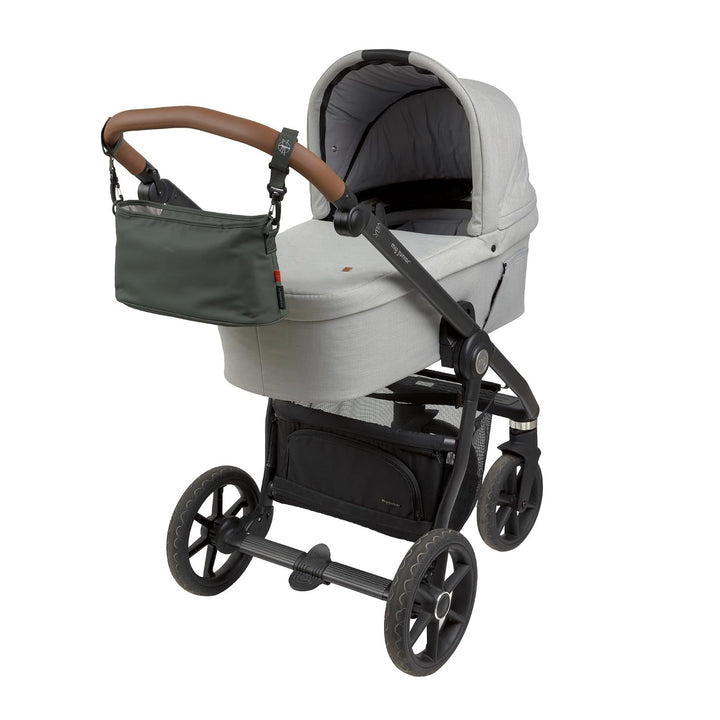 LÄSSIG Kinderwagen Buggy Organizer mit Befestigung Dark Olive, Dark Olive