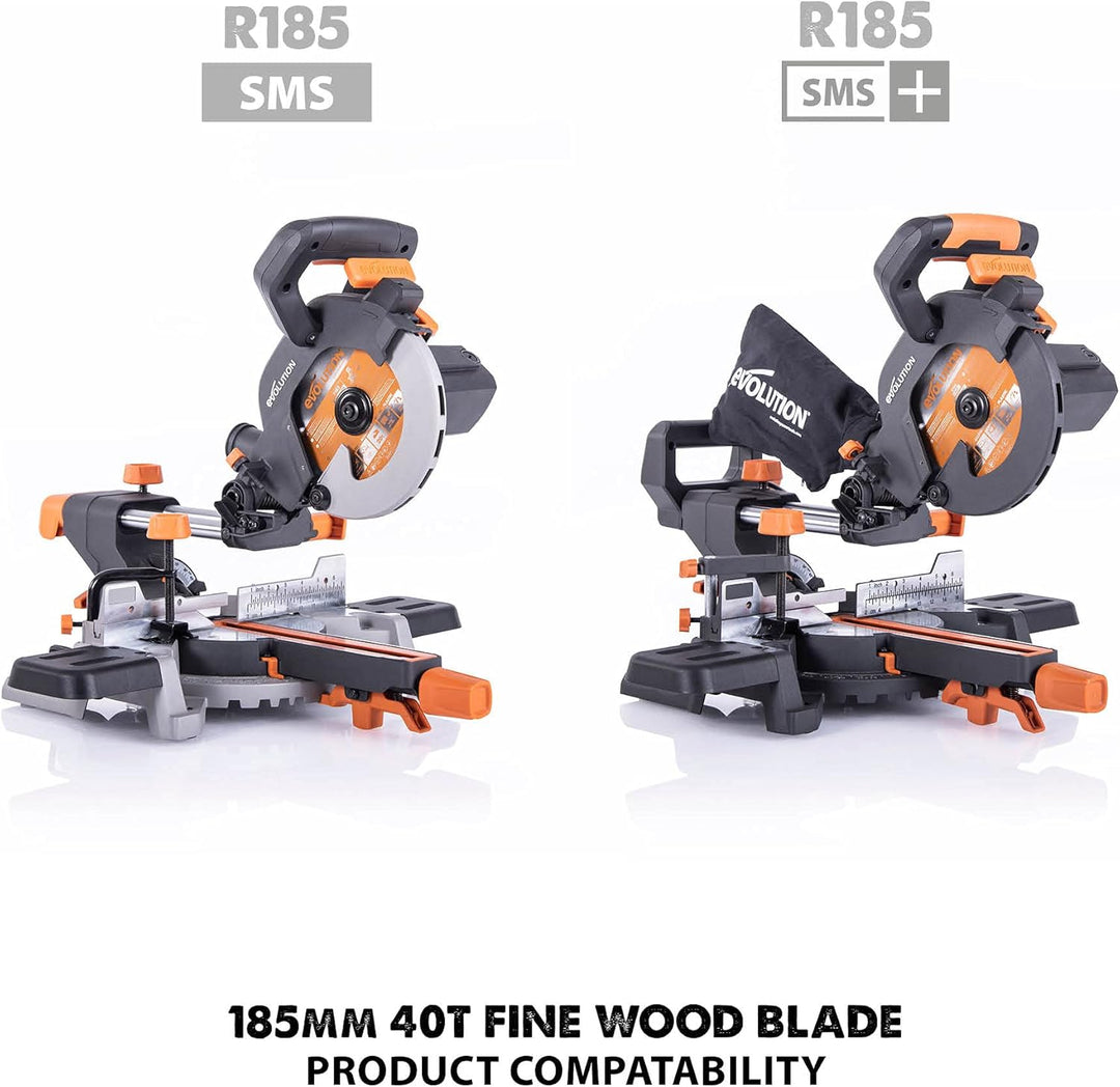 Evolution FW255TCT-60 - 255 mm feines Holzsägeblatt - Hartmetallbestücktes Sägeblatt mit 60 Zähnen l