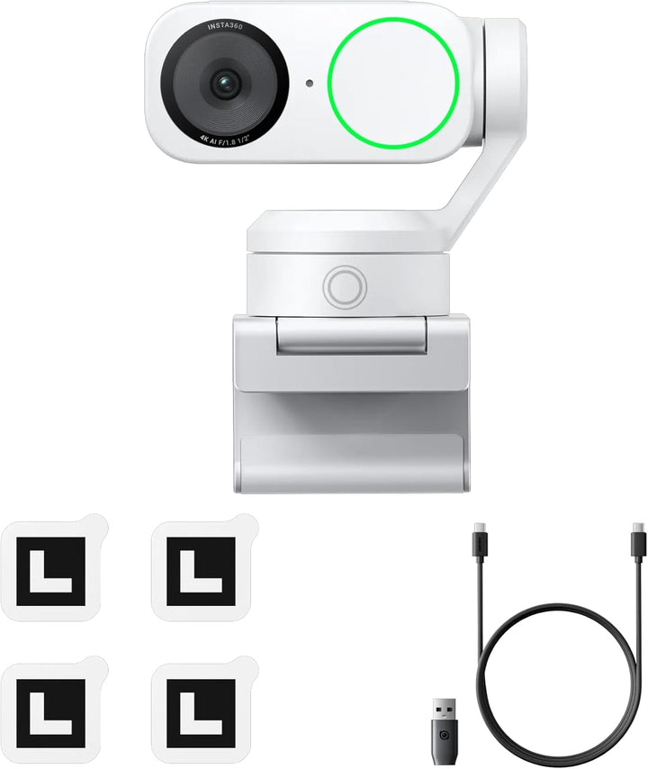 Insta360 Link 2 PTZ Dual Axis Gimbal AI-Powered 4K Webcam mit 1/2 Zoll Sensor für erhöhte Details, P