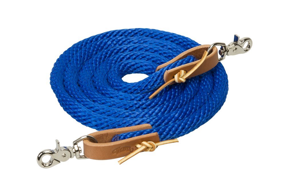 WEAVER Kordelzügel aus Leder 5/8" x 8' blau, 5/8" x 8' blau