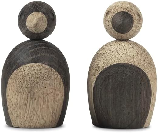 Kay Bojesen Spatzenpärchen klein Figuren 5.5 cm Holzfiguren, Holz Natural small Braun, Natural small