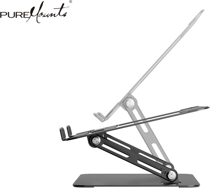 PureMounts Laptop Ständer Höhenverstellbarer, Faltbarer & Ergonomischer Notebookhalter für Home Offi