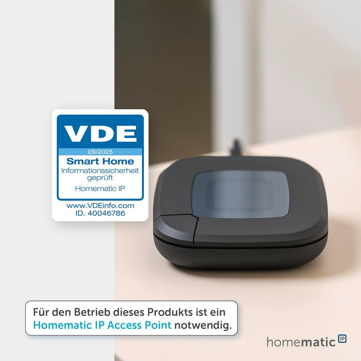 Homematic IP Smart Home Fenster- und Türkontakt, optisch, anthrazit, digitaler Sensor, effizient Hei