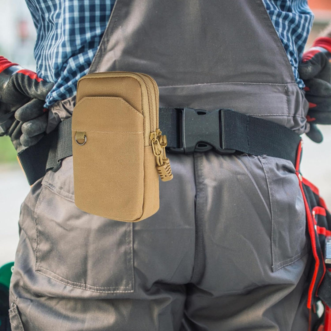 Handy-Gürtelhalter,Mehrzweck-Nylon-Hüfttasche - Gadget Bag Utility-Taschen Outdoor-Aufsätze Khakifar
