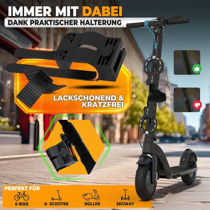 MIVELO E-Scooter Schloss extra sicher - Kettenschloss I Handschellenschloss für Elektroroller I Fahr