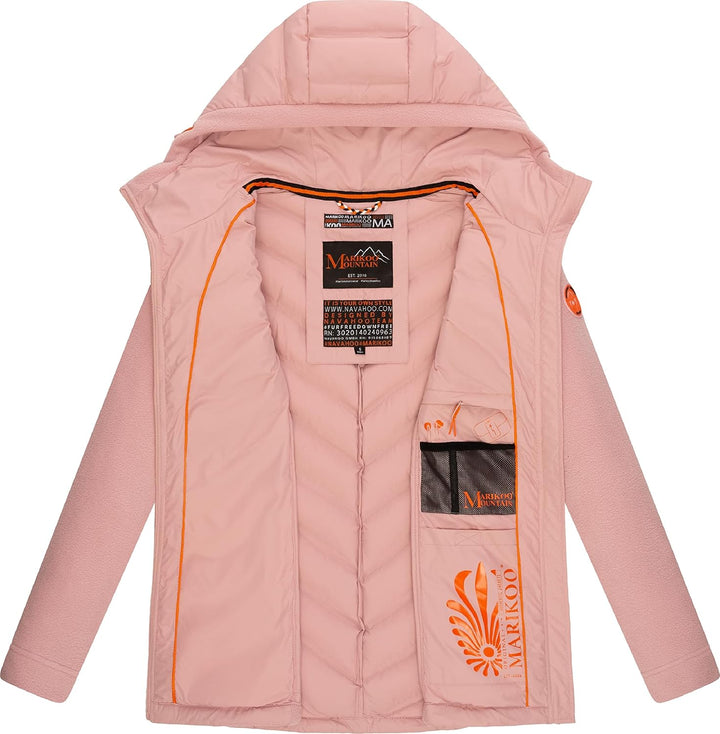 MARIKOO Damen leichte Übergangsjacke Steppjacke Mount Haruna, Powder Rose
