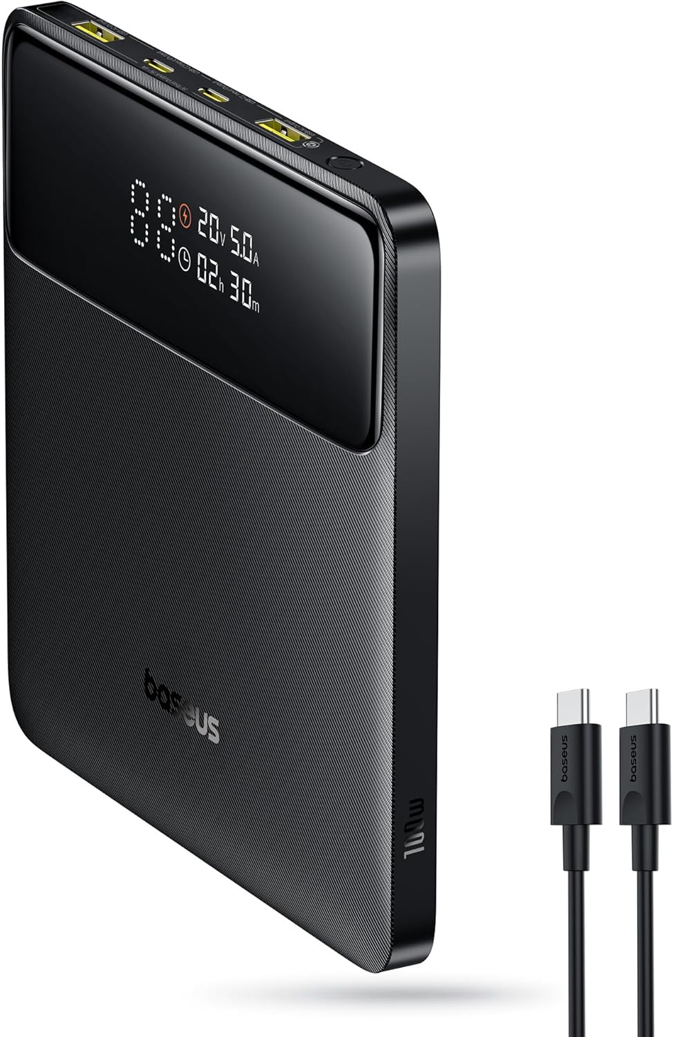 Baseus Powerbank 20000mAh 100W PD Schlanker externer Akku QC 4.0 Schnellladegerät, Blade H1 für Lapt