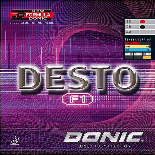 DONIC Belag Desto F1 2,3 mm, schwarz 2,3 mm, schwarz, 2,3 mm, schwarz 2,3 mm, schwarz