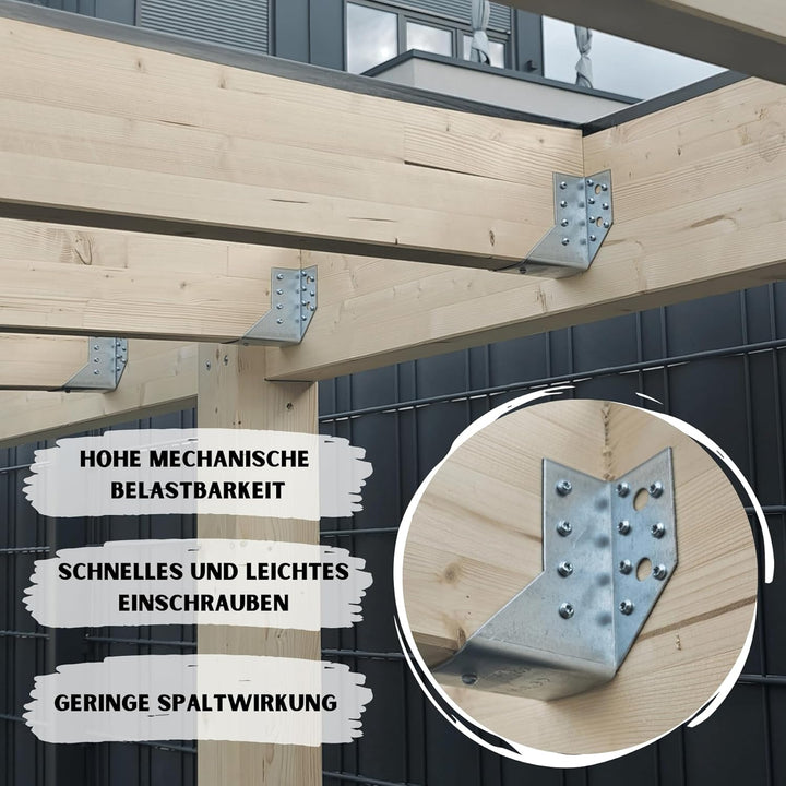 Holzverbinderschrauben Winkelbeschlagsschraube mit ETA, TX20 5,0 x 60 mm - 200 Stück, Ankerschraube,