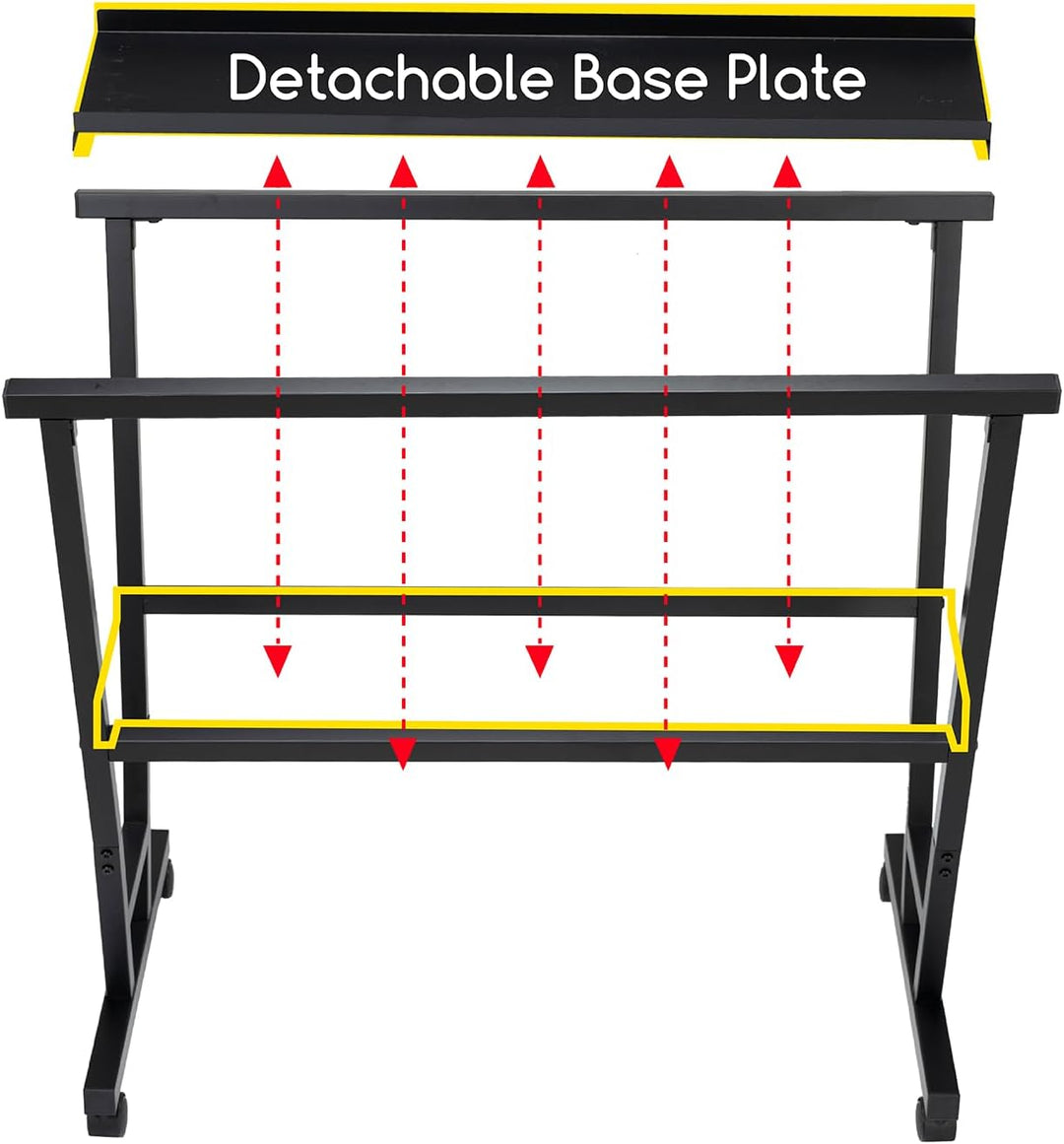 MEEDEN Kunstdruckregal - Trockengestell mit Rollcastern - Metallregal zur Präsentation von Kunstwerk