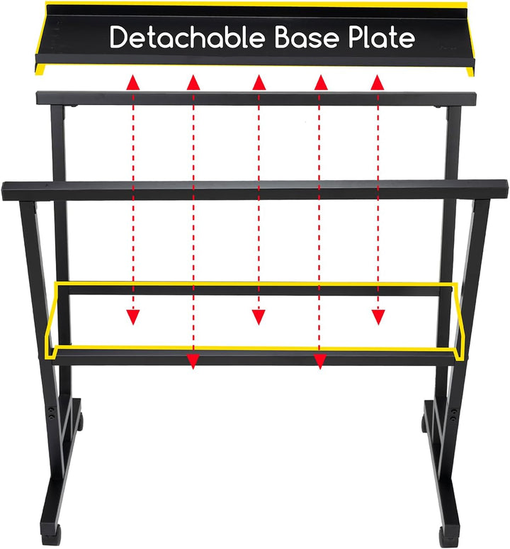 MEEDEN Kunstdruckregal - Trockengestell mit Rollcastern - Metallregal zur Präsentation von Kunstwerk