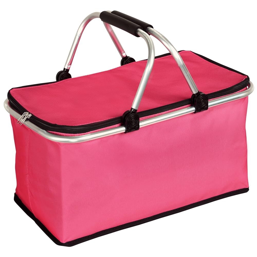 Kesper | Einkaufskorb mit Thermobeschichtung, faltbar, Material: Polyester mit Metallrahmen, Masse: