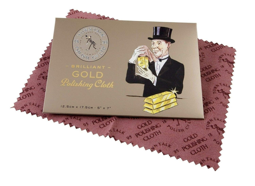 Town Talk Poliertücher in Gold und Silber, 12,5 x 17,5 cm, 4 Stück