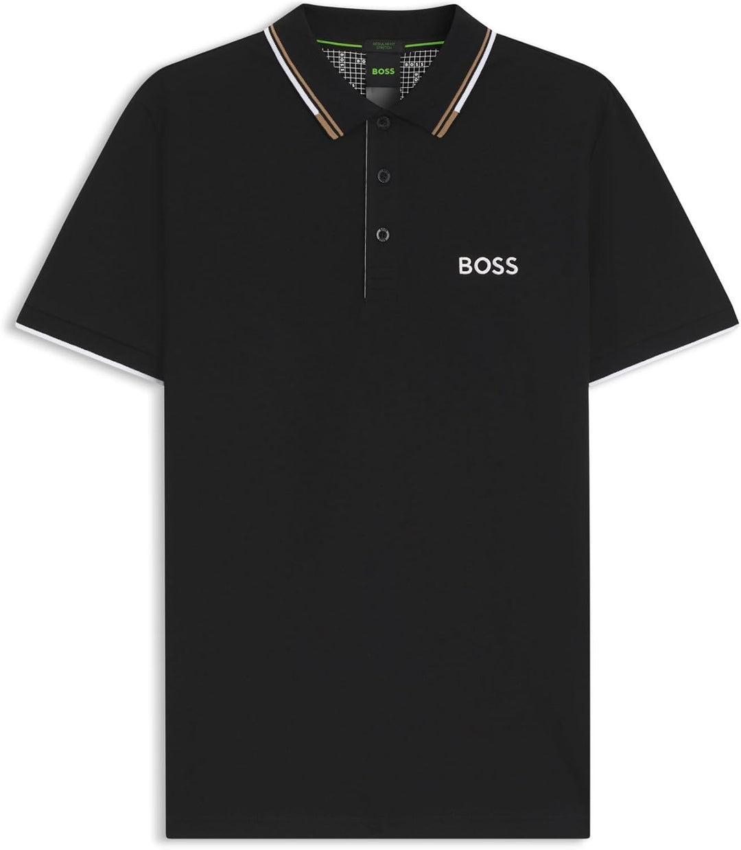 BOSS Herren Paddy Pro Poloshirt aus Baumwoll-Mix mit Kontrast-Details XS Black2, XS Black2