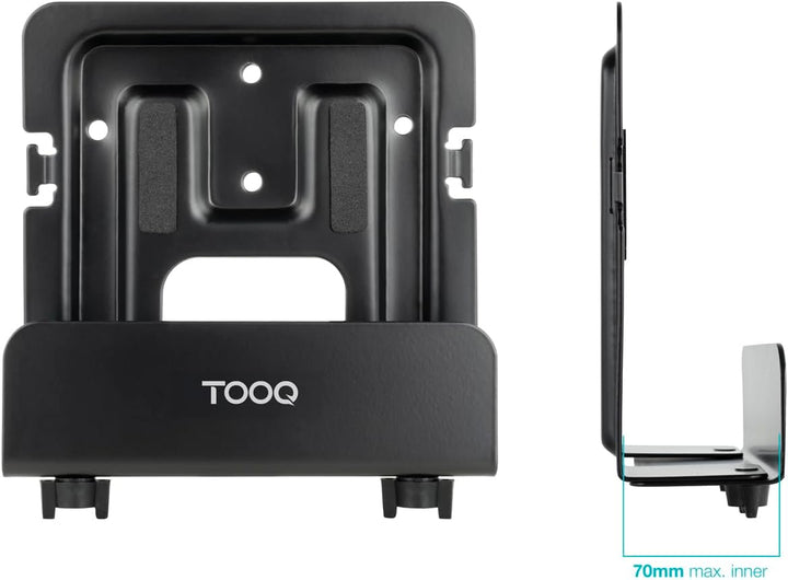 TOOQ TQMPM4776 - Universal-Wandhalterung für Media Player, Router, MiniPC, Farbe Schwarz