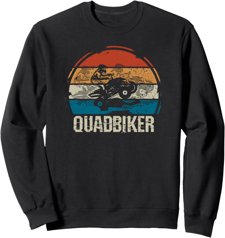 Retro Quadbiker Motiv, Vintage Quadfahrer, Mann Sweatshirt