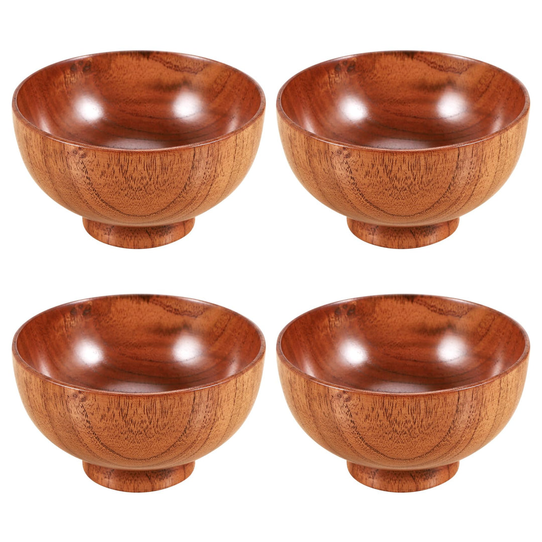 Jujube Holzschale - Japanische Nudelschale, Durchmesser 4,5 x 2-5/8, Ideal für Suppe, Eintauchen & D