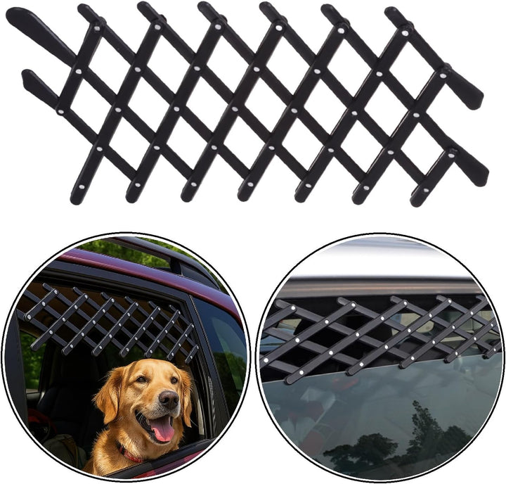 Preiswert&Gut 2 x Frischluftgitter für Hunde – Lüftungsgitter verstellbar Breite: 24-70cm Höhe: 23-7