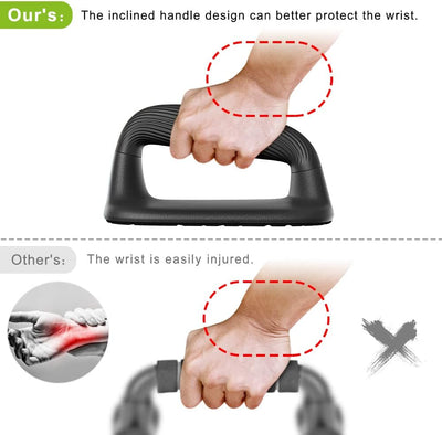 Kipika Liegestützgriffe, Push-up handles, Push-up bars aus Weichem Kunststoff, Anti-Rutsch-Polster a