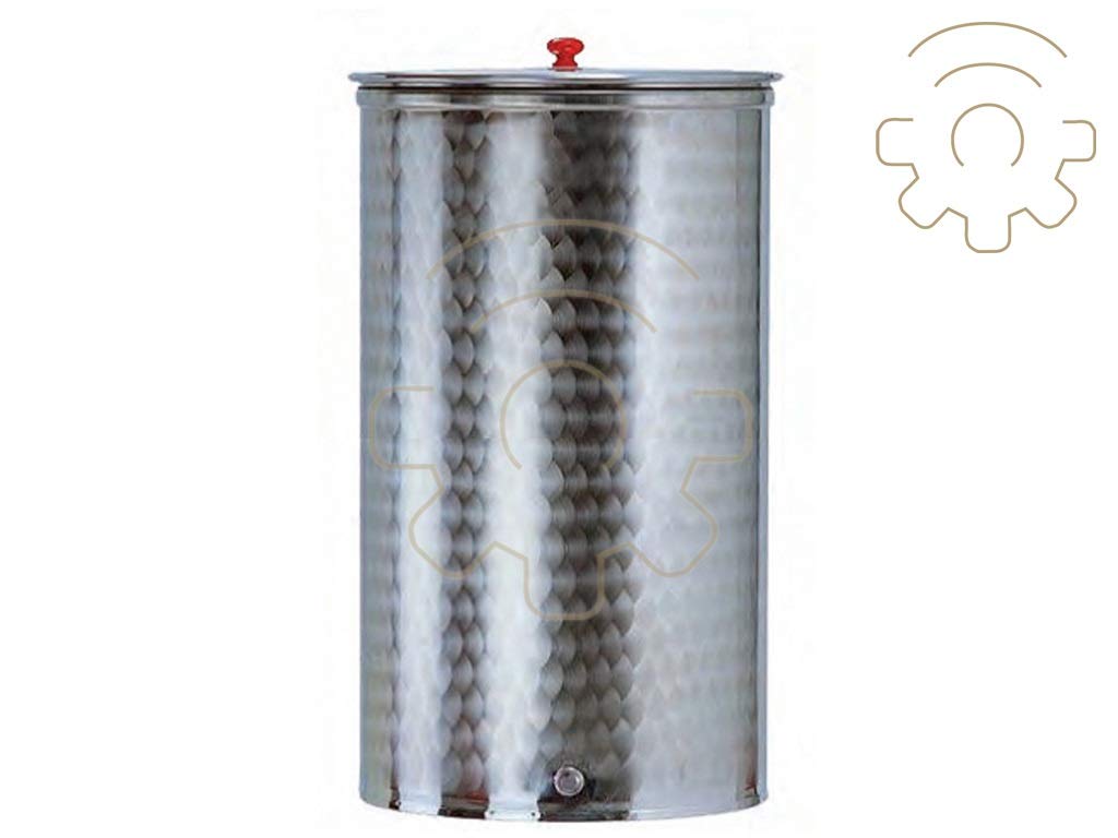 Fass Made in Italy Fass aus Edelstahl 18/10 Behälter mit Deckel für Lebensmittel Bier Wasser Tank Ta