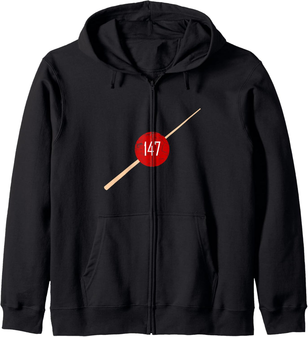 147 Maximum Break Geschenk-Idee Snooker Queue Kugel Kapuzenjacke