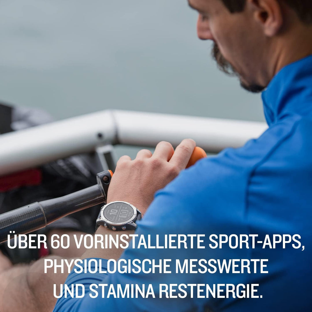 Garmin fenix 7 – GPS-Multisport-Smartwatch mit Farbdisplay und Touch-/Tastenbedienung, TOPO-Karten,
