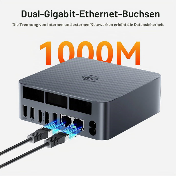 Beelink EQR5 Mini PC, AMD Ryzen 5 5650U(6C/12T) bis zu 4.2GHz, Mini Computer 16GB DDR4 RAM 500GB NVM