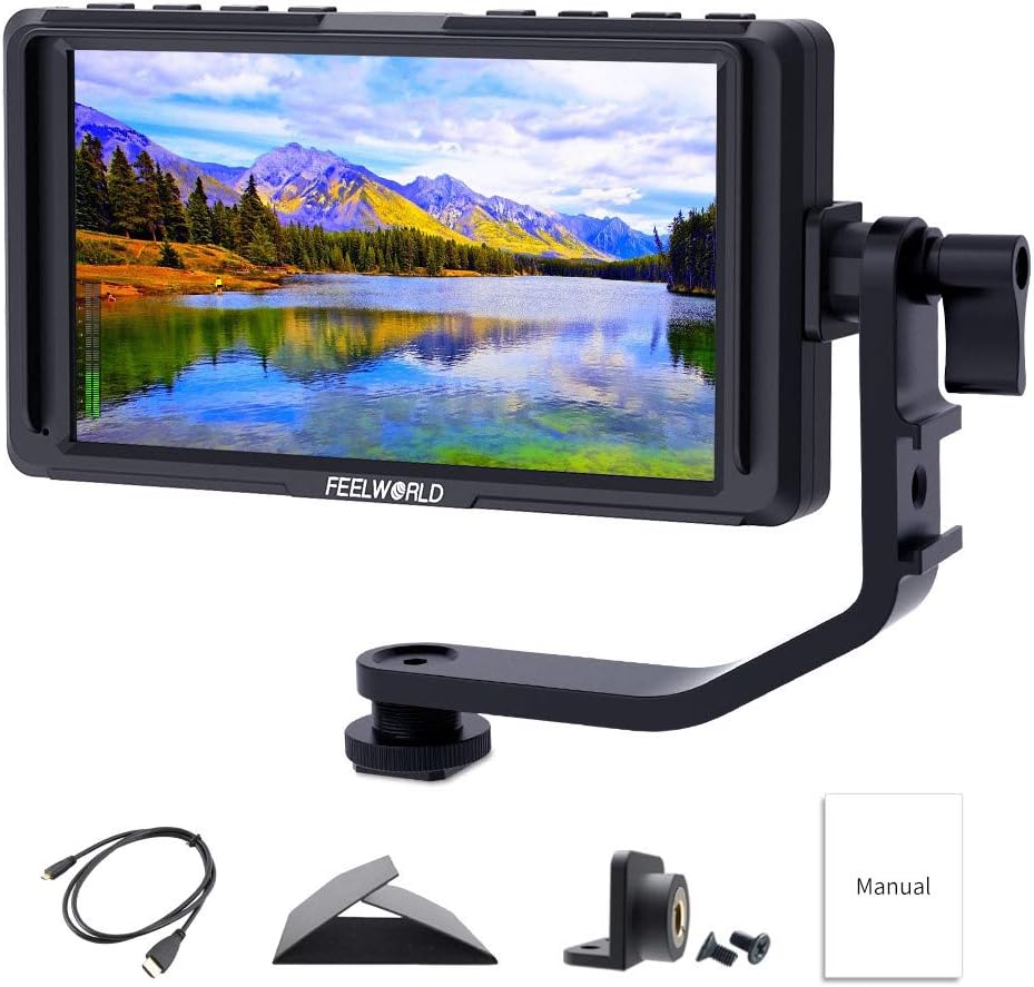 Feelworld F5 5 Zoll DSLR Kamera Field Monitor Small Full HD 1920x1080 IPS Video Peaking Focus Assist