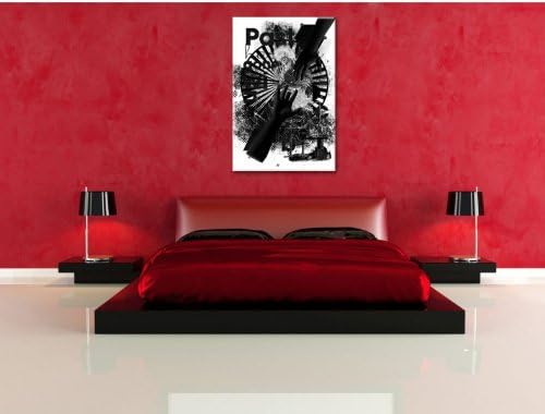 Adam and God negative Leinwandbild Bild auf Leinwand, XXL riesige Bilder fertig gerahmt mit Keilrahm