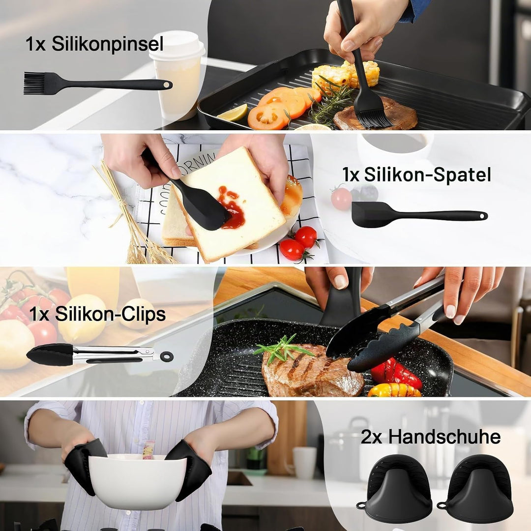 Silikonform Heissluftfritteuse für Cosori Turboblaze 5.5l/6l/6.2l/6.4l, 18 Stk Airfryer zubehör Set