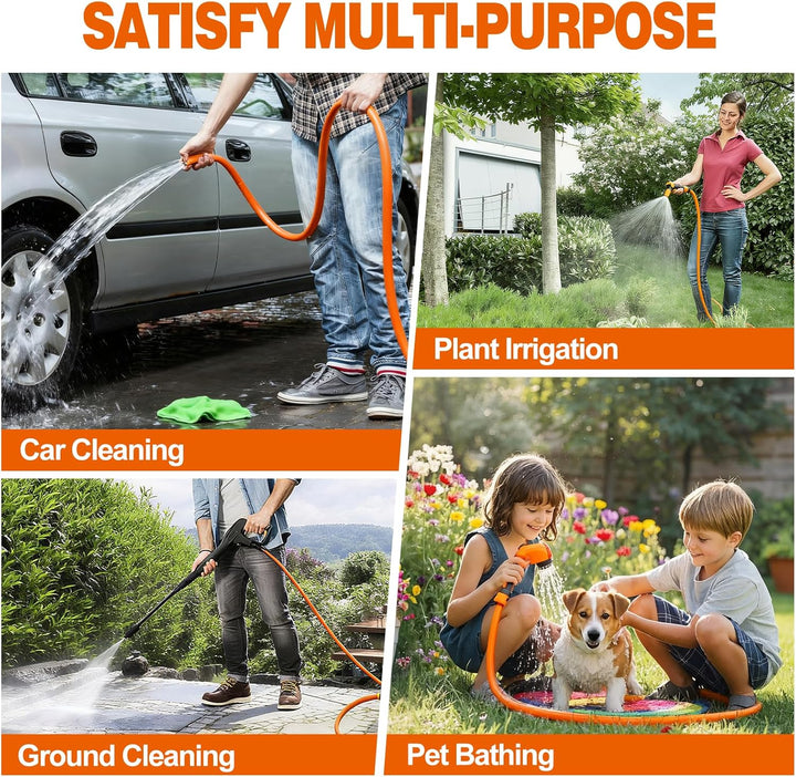 SPECILITE Schlauchtrommel Wasser Robust, Tragbarer Schlauchaufroller Metall für 23-79m Gartenschlauc