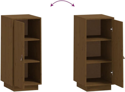 FIRBNUS Badezimmerschrank Aufbewahrungsschrank 34x40x75 cm mit 3 Fächer und Tür Beistellschrank Beis